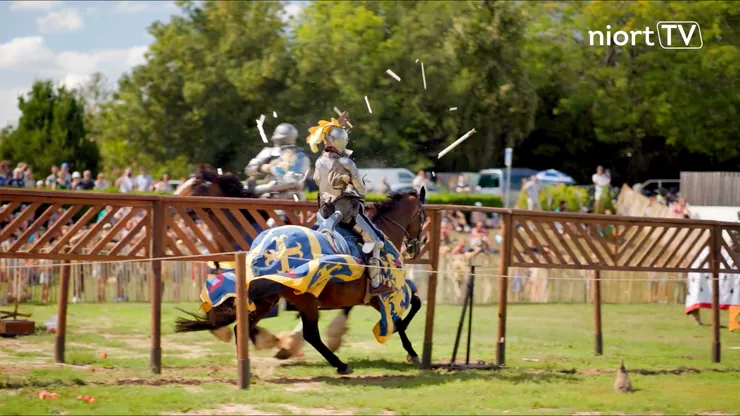 Impact de joute médiévale lors de la fête La Recouvrance à Niort, captation vidéo événementielle